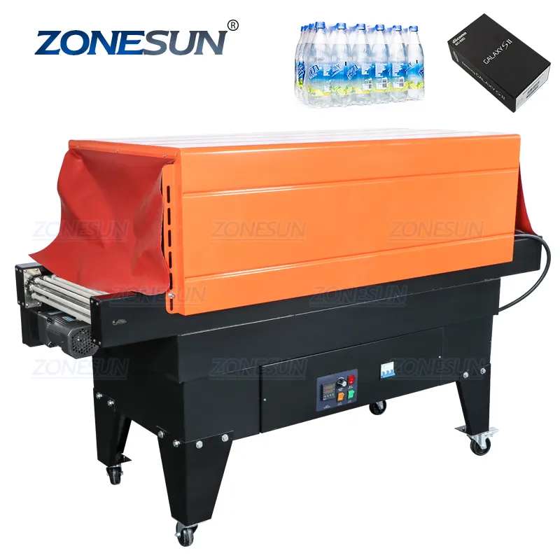 ZONESUN ZS-BS4535 الحرارية الحرارة التلقائي المتقدمة تتشبث يتقلص نفق فيلم التفاف ماكينة إحكام غلق التعبئة والتغليف