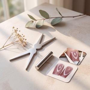 Aimant double tête effet œil de chat français. Méthode simple et facile <span class=keywords><strong>pour</strong></span> réaliser des ongles effet œil de chat. Outils de décoration d'ongles faciles à utiliser. - Product Image 2