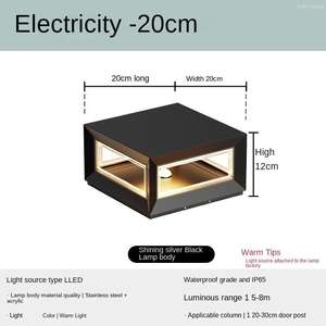 Lampe à colonne solaire LED, éclairage extérieur étanche IP65, alimentation CC, télécommande, lampadaire pour jardin et villa, parc - Product Image 5