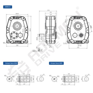 Réducteur d'engrenages de convoyeur série SMRA, boîte de vitesses en fonte durable pour applications industrielles - Product Image 2
