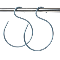 Cintre rond en aluminium de style nordique populaire en forme de S pour rangement de vêtements, écharpes, châles, pashminas, serviettes, cravates et ceintures dans la garde-robe