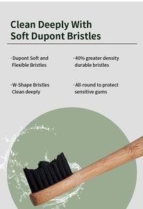 Cepillo de dientes eléctrico de bambú ultrasónico recargable IPX7 ecológico con cabezales reciclables de cerdas de carbón vegetal - Product Image 4