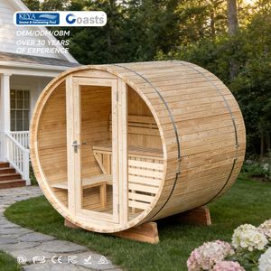 Sauna extérieur en cèdre le plus vendu, sauna extérieur en forme de baril, sauna vapeur extérieur pour la maison et le commerce, cabine de sauna extérieure - Product Image 1