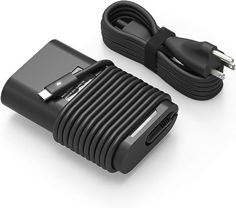 65W USB Type C Power Adapter Laptop Charger PD Fast Charge Slim Notebook Power Supply for Chromebook Latitude