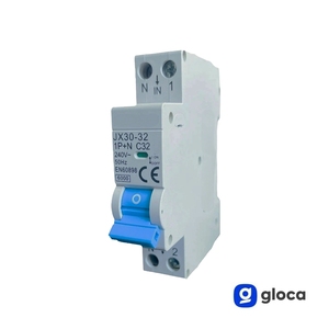Disjoncteur miniature Gloca 1P+N 32A 250V 6kA C32 Montage sur rail DIN Disjoncteur domestique MCB - Product Image 3