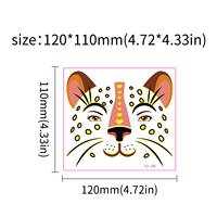 Nouveau Design étanche métallique coloré léopard encres enfants visage temporaire tatouage autocollants à la mode papier corps Sexy