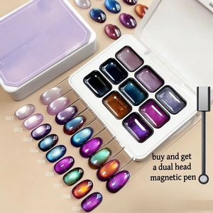 Gel per Unghie Effetto Occhio di Gatto in 9 Colori con Magnete a Doppia Testa, Colori Brillanti ad Alta Saturazione per Donne - Product Image 2