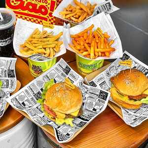 Custom Eco-Friendly Biodegradable Sandwich Kraft Grease Proof Baking French Fries Burger Packaging <b>Wrapping</b> <b>Food</b> <b>Paper</b> - Product Image 1