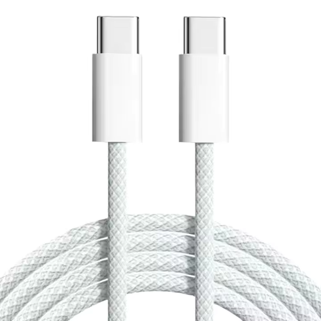 1M 6A Super Fast Charging Cable Nylon USB C to USB C Data Cable for iphone 15