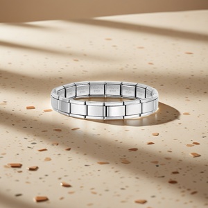 Italian Module Cross-Border Explosions DIY Assembly Accessories Distinctive Free <b>Ring</b> with Stainless Steel Bracelet Necklace - Product Image 6