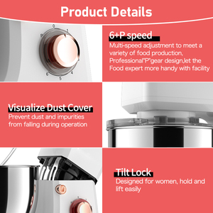 Machine <span class=keywords><strong>à</strong></span> pétrir la pâte <span class=keywords><strong>à</strong></span> pain électrique 1400W, <span class=keywords><strong>batteur</strong></span> <span class=keywords><strong>à</strong></span> œufs, bol en acier inoxydable 8L, équipement de boulangerie pour usage domestique, <span class=keywords><strong>batteur</strong></span> sur socle - Product Image 4