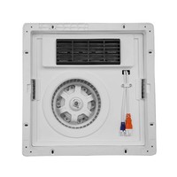 Chauffage par convection PTC 3-en-1 ultra-mince à montage au plafond, ventilateur d'extraction, éclairage, ventilation, construction en plastique, 2200W pour la maison et l'hôtel