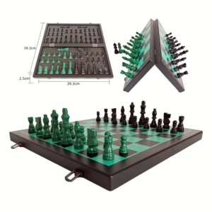 Nuovo Design 2024: <span class=keywords><strong>Set</strong></span> di Scacchi in Legno Magnetico Pieghevole da 15 Pollici con Scatola, per l'Educazione dei Bambini - Product Image 1