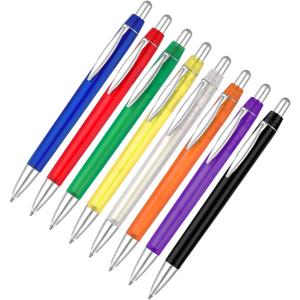 Bolígrafo transparente de plástico esmerilado, bolígrafo promocional con logotipo del cliente impreso, bolígrafo de tinta personalizado, precio barato - Product Image 2