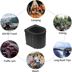 KingGear Bô Nhựa Di Động Có Thể Giặt Được Khi Cắm Trại Ngoài Trời BÔ VỆ SINH Cắm Trại Di Động Gấp Gọn Cho Người Lớn - Product Image 6