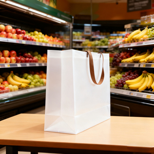 Sac de courses personnalisé en PP avec soufflets latéraux, graphismes haute <span class=keywords><strong>d</strong></span>éfinition vibrants, qualité alimentaire pour aliments pour bébés, lait, nouilles, taille personnalisée - Product Image 2