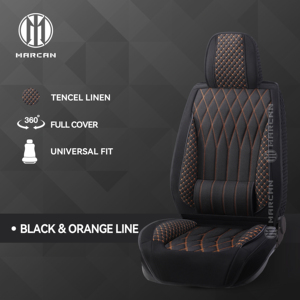 Marcan Custom Look Marcan Élégant Treillis de Diamants Style Automobile Amélioration Complète du Siège en Lin Multi-Couleurs - Product Image 4