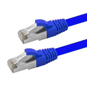 Blue CCA Ethernet Lan FTP Cat5e Cat6 Cat6A Lan RJ45 Network Patch Cable For Data Centers And Router Computer
