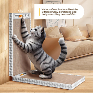 Factory Wholesale <strong>Cat</strong> <strong>Scratcher</strong> Cardboard <strong>Cat</strong> Scratching Board with Ball Toy for Indoor <strong>Cats</strong> - Product Image 4
