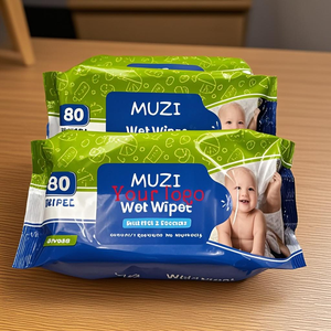Lingettes humides pour bébé écologiques, naturelles, non parfumées, personnalisées, à l'aloe vera et au charbon de bois, en vrac - Product Image 1