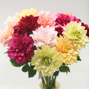 Vente de gros <span class=keywords><strong>Dahlia</strong></span> Fleurs artificielles Real Touch Hydratant pour l'entrée de la maison Décoration de salle de mariage Noël - Product Image 3