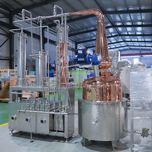 Alambic en cuivre de haute qualité 200L-3000L, équipement de distillation à contrôle automatique, chauffage électrique à vapeur, panier de distillation de <span class=keywords><strong>gin</strong></span>, condenseur - Product Image 2
