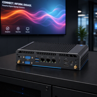 Mini PC industriel J6412 Quad-core 3*Gigabit LAN 4*COM RS232/485 3*HD Triple affichage Win10/11 Linux Contrôleur de montage mural VESA