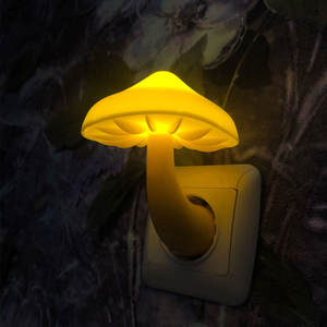 Led Night <b>Light</b> Mushroom Wall Lamp Cartoon Children's Bedroom <b>Light</b> Control Induction Bedroom Lamp Home Decoration - Product Image 1