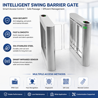 Barrière pivotante automatique intelligente en acier inoxydable, système de contrôle d'accès de sécurité avec reconnaissance faciale RFID
