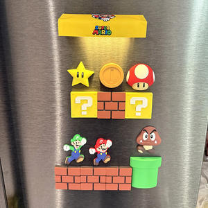 Aimant de réfrigérateur <span class=keywords><strong>Mario</strong></span>, autocollant décoratif mural, décoration de cuisine et de maison, papeterie, fournitures scolaires et de bureau, cadeaux promotionnels - Product Image 2