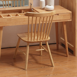 Solid Wood Windsor <b>Chair</b> Natural Color <b>Dining</b> <b>Chair</b> Study <b>Chair</b> Stable Design - Product Image 4
