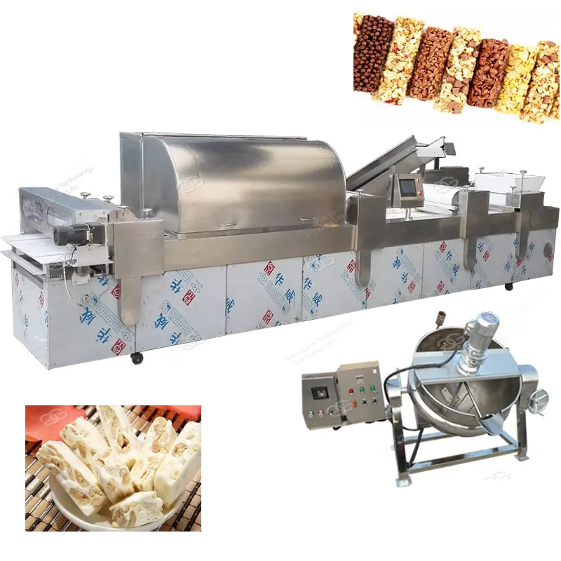 Máquina de corte de turrón, máquina de moldura para hacer barras de dulces de cacahuete, tuerca de pistacho, Halva, Delight turco, garantía de comercio