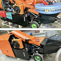Pompe à béton diesel mini portable montée sur remorque, petite machine de pompage pour chantier, support OEM