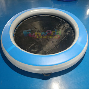 Commercial grade <b>inflatable</b> sunbathing pad for pool water lounge <b>floating</b> dock platform with mesh - Product Image 2