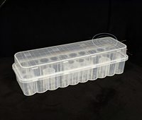 Plateau de tri d'échantillons de laboratoire direct usine, boîte à compartiments multi-capacités pour flacons de 3 ml en plastique transparent pour le stockage de flacons biotechnologiques