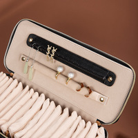 Boîte de rangement pour bijoux, boucles d'oreilles et bagues, portable, grande capacité, sac compartimenté de 20 pièces pour le rangement des bijoux