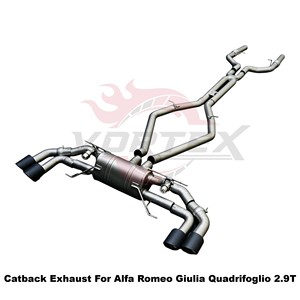 ท่อไอเสียสแตนเลส Vortex Performance สำหรับ Alfa Romeo Quadrifoglio พร้อมวาล์วสุญญากาศ ชุดแต่ง Catback อะไหล่ท่อเก็บเสียง - Product Image 4