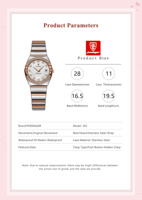 Reloj de Pulsera POEDAGAR 302 para Mujer, Diseño Femenino, Marca Original, Correa de Acero Inoxidable, Relojes de Lujo para Chicas y Damas