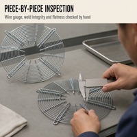 Grille de protection de ventilateur industrielle populaire sur mesure en acier inoxydable et en fer thermolaqué, avec garantie de 3 ans.