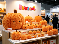 Peluche Citrouille Mignonne Souriante, Jouet en Peluche Fruits et Légumes pour Décoration de Fêtes et de la Maison, Vente en Gros