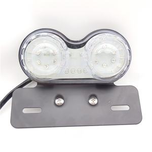 Luz de Freno Combinada para Motocicleta, Luz Trasera LED Retro de Doble Ojo para Moto, Luz Redonda Doble para Motocicleta de Calle - Product Image 5