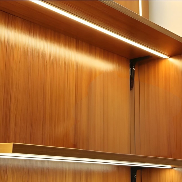 LED Cabinet Lighting Strip DC12V DC24V Anodized Aluminum Right Angle 45 Degrees Linear LED Strip Light for Cabinet Kitchen