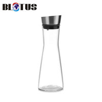 Nouvelle vente chaude en gros, carafe à eau en verre borosilicate faite à la main de 1200 ml