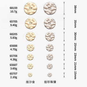 도매 사용자 정의 두 구멍 금속 단추 양면 머리 16mm 개인화 된 숙녀 평면 방수 - Product Image 4