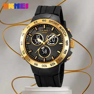 <span class=keywords><strong>Montre</strong></span> numérique pour homme Skmei 2106, mode ODM, étanche 5 ATM, double heure, <span class=keywords><strong>bracelet</strong></span> <span class=keywords><strong>en</strong></span> <span class=keywords><strong>plastique</strong></span>, alarme, noire - Product Image 1