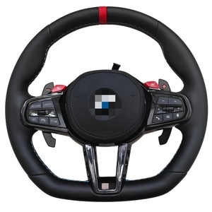 <span class=keywords><strong>Volant</strong></span> en cuir Nappa de qualité supérieure pour G20 G30 G22 G80 M-Sport, surpiqûres personnalisées, Série 3 X5 Série 6, fond plat type D - Product Image 1