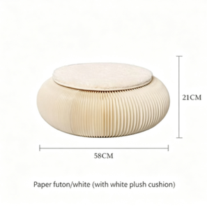 Foldable Paper Stool Honeycomb Structure Ottoman with <b>Cushion</b> - Product Image 4