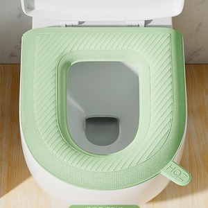 Toilet Seat Cover Soft Washable Waterproof For All Seasons With Handle - Product Image 3