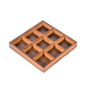 Plateau de service en bambou avec couvercle et compartiments, idéal pour les collations, les noix, les bonbons, les légumes, pour la maison, la cuisine, le salon - Product Image 6