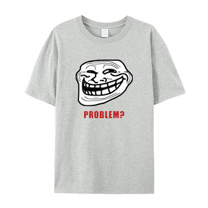 T-shirt à manches courtes pour hommes et femmes, 100% coton, Vintage, drôle, avec motif O-Neck, coupe ample, TROLLFACE MEME <span class=keywords><strong>RAGE</strong></span> - Product Image 6